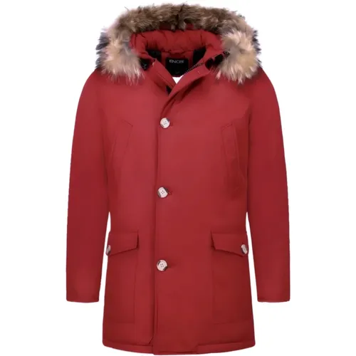 Lange Herren-Wintermäntel - Parka 4 Taschen - Pi-7003R , Herren, Größe: XS - Enos - Modalova