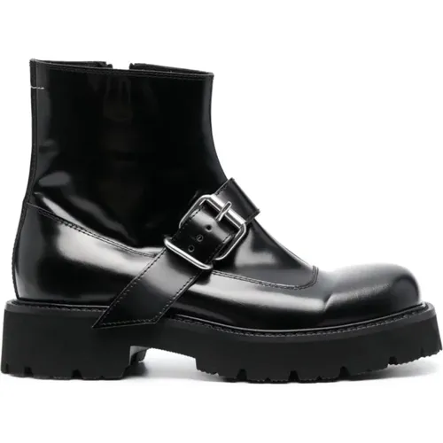 Elegante Schwarze Herren Stiefeletten - MM6 Maison Margiela - Modalova