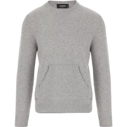 Graue Pullover Kollektion , Herren, Größe: L - Dsquared2 - Modalova