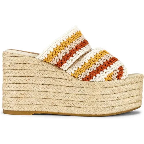 Keil Espadrilles Sandalen Multicolor Logo Absatz - Castañer - Modalova