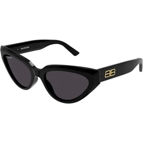 Schwarz Graue Sonnenbrille , unisex, Größe: 56 MM - Balenciaga - Modalova