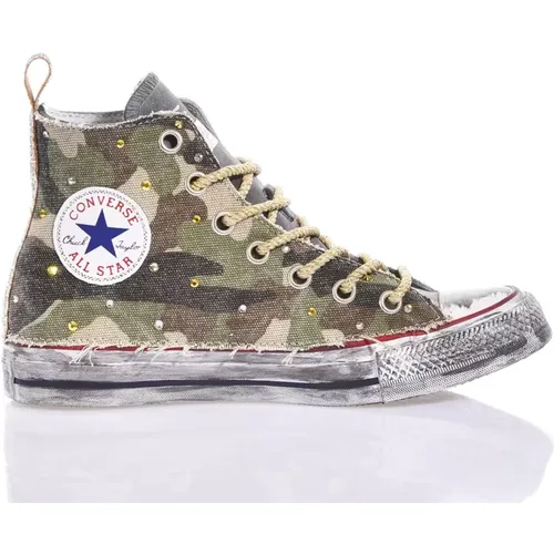 Handmade Camo Sneakers Champagne Gold , female, Sizes: 3 UK, 4 UK, 9 UK, 2 UK, 6 UK, 10 UK, 11 1/2 UK, 3 1/2 UK, 8 UK, 4 1/2 UK, 5 UK, 6 1/2 UK, 9 1/2 - Converse - Modalova