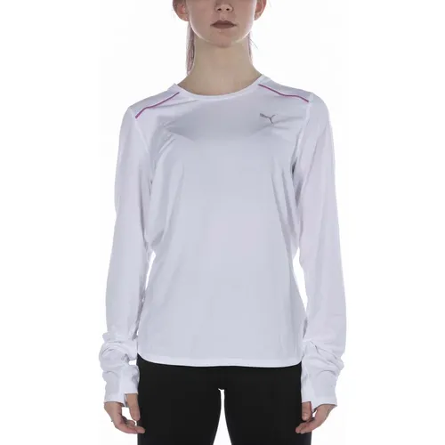 Run Cloudspun Marathon Weisses T-Shirt , Damen, Größe: M - Puma - Modalova