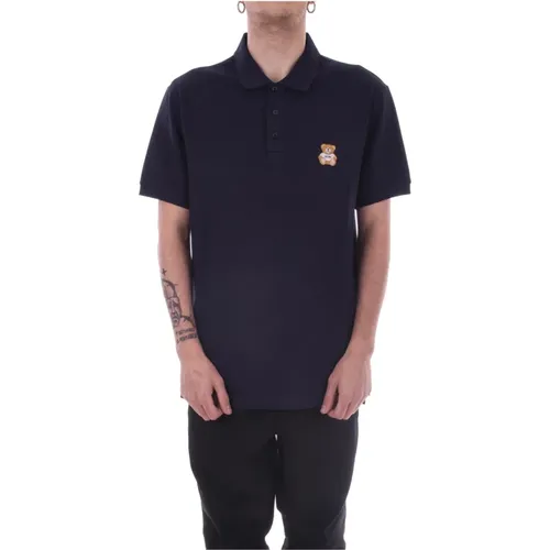 Polo Shirt with Button-Down Collar , male, Sizes: L - Moschino - Modalova