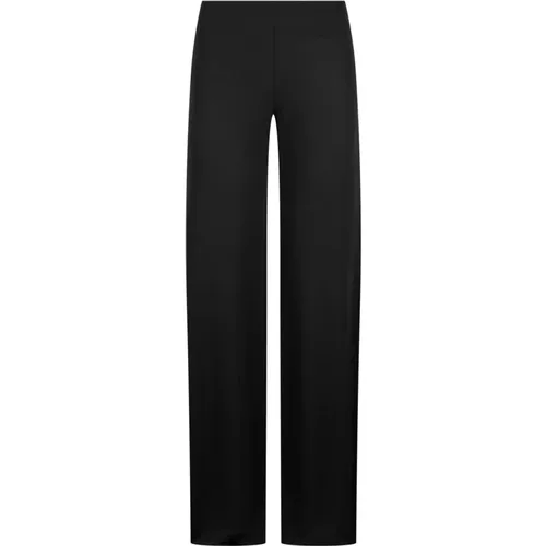 Viscose Jersey Trousers Straight Leg , female, Sizes: L, S - alberta ferretti - Modalova