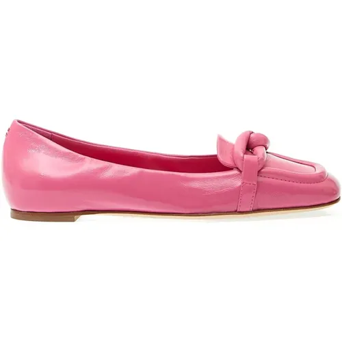 Fuxia Leder Loafer Schuhe , Damen, Größe: 37 1/2 EU - Halmanera - Modalova