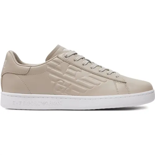 Niedrige Ledersneakers - Ea7 , Herren, Größe: 42 2/3 EU - Emporio Armani EA7 - Modalova