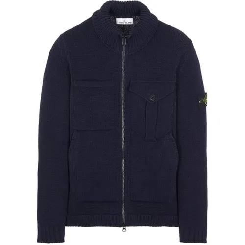 Men`s Wool Blend Cardigan Jacket , male, Sizes: XL - Stone Island - Modalova