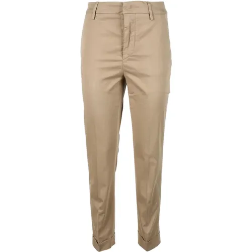 Cotton Elastane Pants , female, Sizes: W26, W29 - Dondup - Modalova