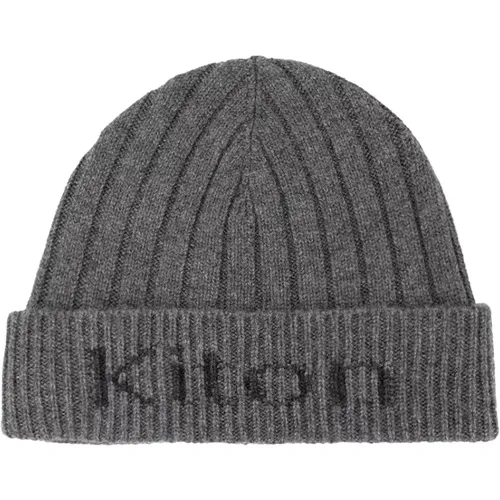 Warm and Stylish Knitted Beanie , male, Sizes: ONE SIZE - Kiton - Modalova