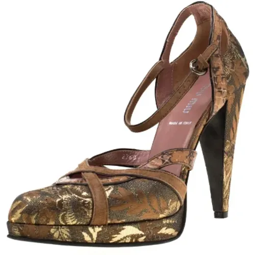 Pre-owned Stoff heels , Damen, Größe: 39 EU - Miu Miu Pre-owned - Modalova
