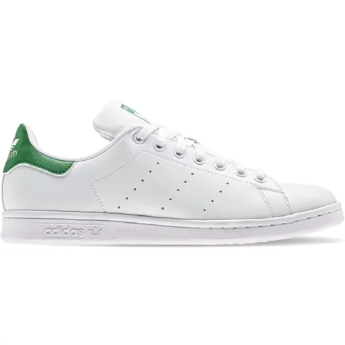 Weiße Leder Grüne Einsätze Sneakers , Herren, Größe: 42 EU - adidas Originals - Modalova