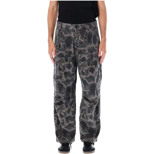 Camo Duck Grey Cargo Trousers , male, Sizes: W30, W33 - Carhartt WIP - Modalova