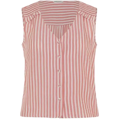 Striped Sleeveless Shirt , female, Sizes: XS - Naf Naf - Modalova