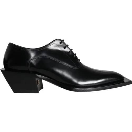 Schwarze Kalbsleder Derby Kleidschuhe - Dolce & Gabbana - Modalova