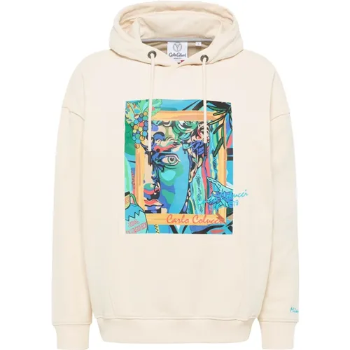 De Val Oversized Hooded Sweatshirt , male, Sizes: XL, 2XL - carlo colucci - Modalova