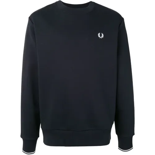 Navy Crewneck Sweater , male, Sizes: 2XL, L, XL, M, S - Fred Perry - Modalova