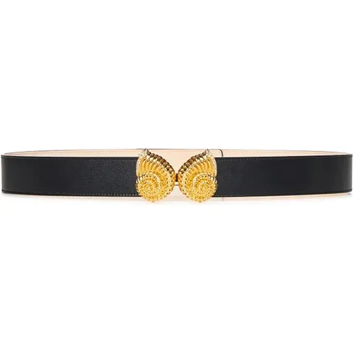 Leather Snail Buckle Belt , female, Sizes: 80 CM - Balmain - Modalova