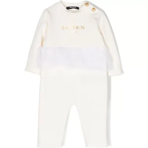 Jungenbekleidung Overall Weiß Aw23 - Balmain - Modalova