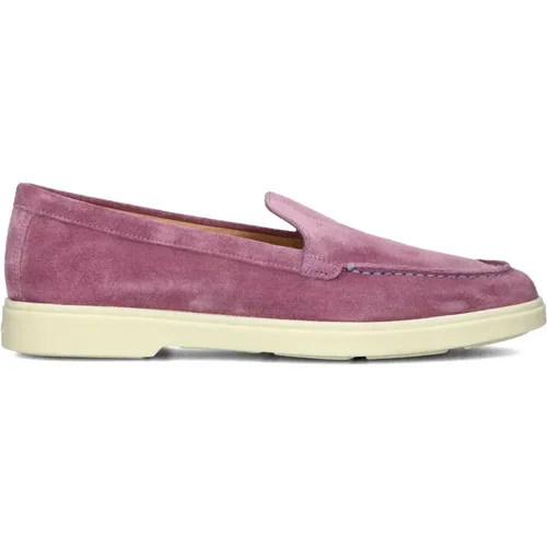 Lila Wildleder Slip-Ons , Damen, Größe: 37 EU - Santoni - Modalova