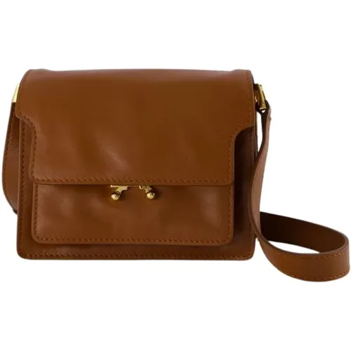 Mini Trunk Bag - Leather - , female, Sizes: ONE SIZE - Marni - Modalova