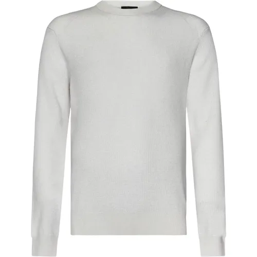 Ribbed crewneck sweater made in Italy , male, Sizes: S - Brioni - Modalova