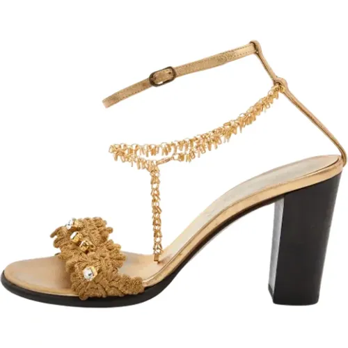 Pre-owned Leather sandals , female, Sizes: 2 1/2 UK - Dolce & Gabbana Pre-owned - Modalova