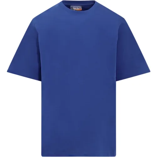 Elektrisches blaues Baumwoll übergroße T-Shirt - Just DON - Modalova