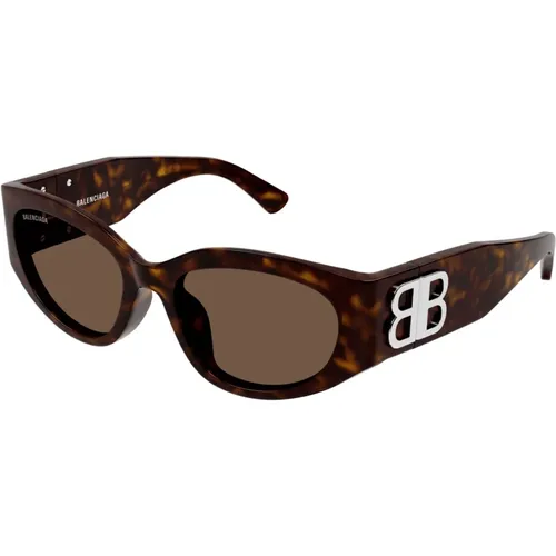 Bb0324Sk 003 Sonnenbrille , Damen, Größe: 55 MM - Balenciaga - Modalova