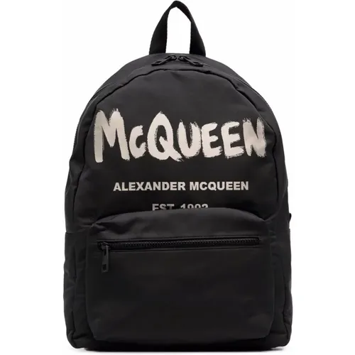 Graffiti Bucket Bag Backpack , male, Sizes: ONE SIZE - alexander mcqueen - Modalova