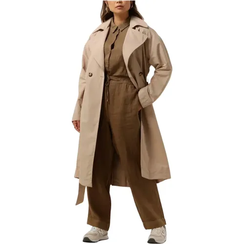 Sand Trenchcoat , Damen, Größe: L - Giacomo - Modalova