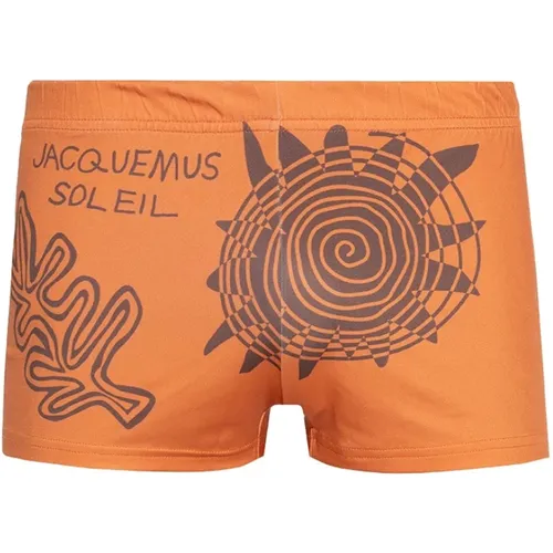 Badeshorts mit Logo, mit Sonnenmuster , Herren, Größe: XL - Jacquemus - Modalova