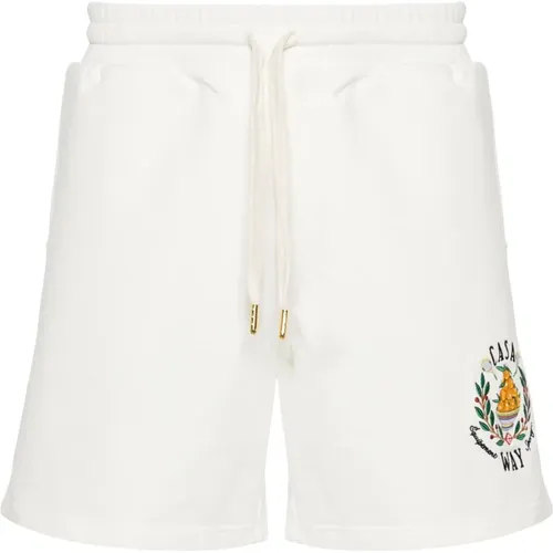 Embroidered Casa Way Logo Shorts , male, Sizes: S, L, XL - Casablanca - Modalova