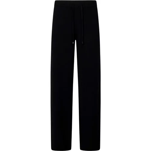 Cashmere Trousers with Ribbed Details , female, Sizes: L, M - Drumohr - Modalova