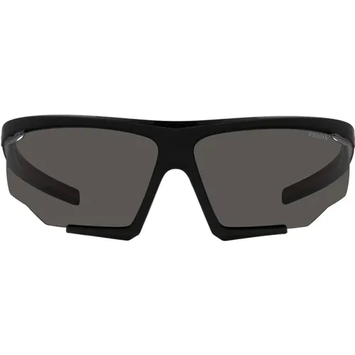Sportliche Sonnenbrille mit Dunkelgrauen Gläsern - Prada - Modalova