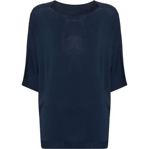 Blaue Pullover für Stilvolles Aussehen - Le Tricot Perugia - Modalova
