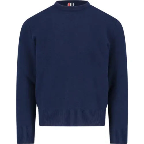 Tricolor Crewneck Sweater , male, Sizes: S, M - Thom Browne - Modalova