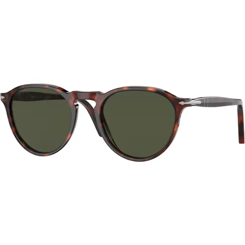 Po3286S Sonnenbrille,Klassische Havana Grüne Sonnenbrille - Persol - Modalova