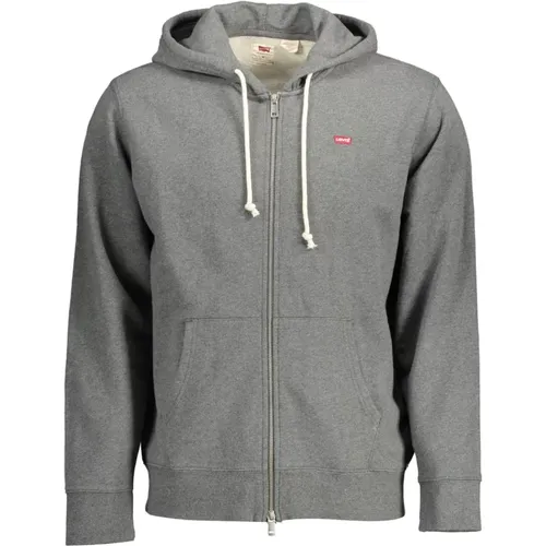 Levi's , Hoodie with Zipper and Logo , male, Sizes: 2XL, XL - Levis - Modalova