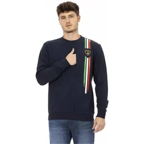 Cotton Sweater , Herren, Größe: L - Automobili Lamborghini - Modalova