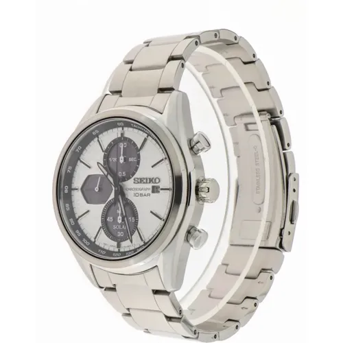Sport Chronograph Quartz Solar Watch , male, Sizes: ONE SIZE - Seiko - Modalova