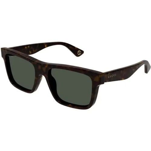 Green Havana Sunglasses Gg1618S 002 , male, Sizes: 56 MM - Gucci - Modalova