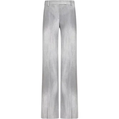 Grey Denim Style Trousers , female, Sizes: S - Ermanno Scervino - Modalova