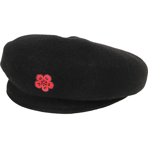 Wool Beret with Boke Flower Embroidery , male, Sizes: ONE SIZE - Kenzo - Modalova