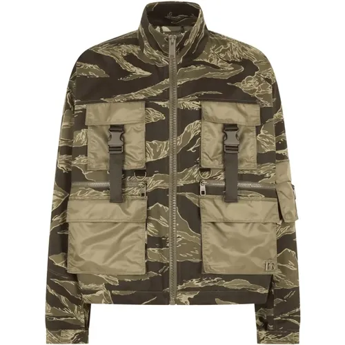 Lightweight Military-Inspired Jacket , male, Sizes: M - Dolce & Gabbana - Modalova