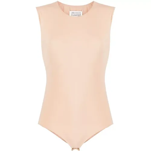 Sleeveless Bodysuit with White Stitching , female, Sizes: 3XS, XS, 2XS - Maison Margiela - Modalova