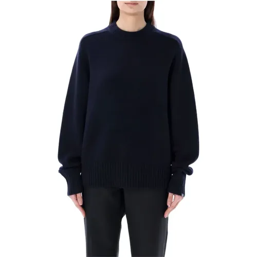 Navy Bourgeois Knitwear Sweater , female, Sizes: ONE SIZE - Extreme Cashmere - Modalova