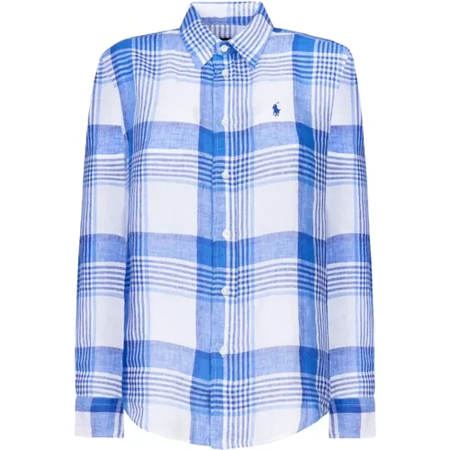 Weiß/Blau Multi Hemd , Herren, Größe: S - Polo Ralph Lauren - Modalova