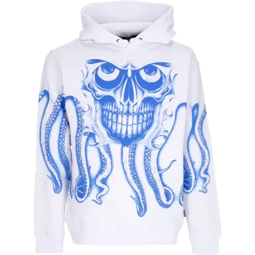 Skull Hoodie Weiß Streetwear , Herren, Größe: L - Octopus - Modalova