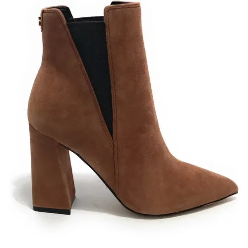Suede Pointed Toe Ankle Boot , female, Sizes: 4 UK - Guess - Modalova